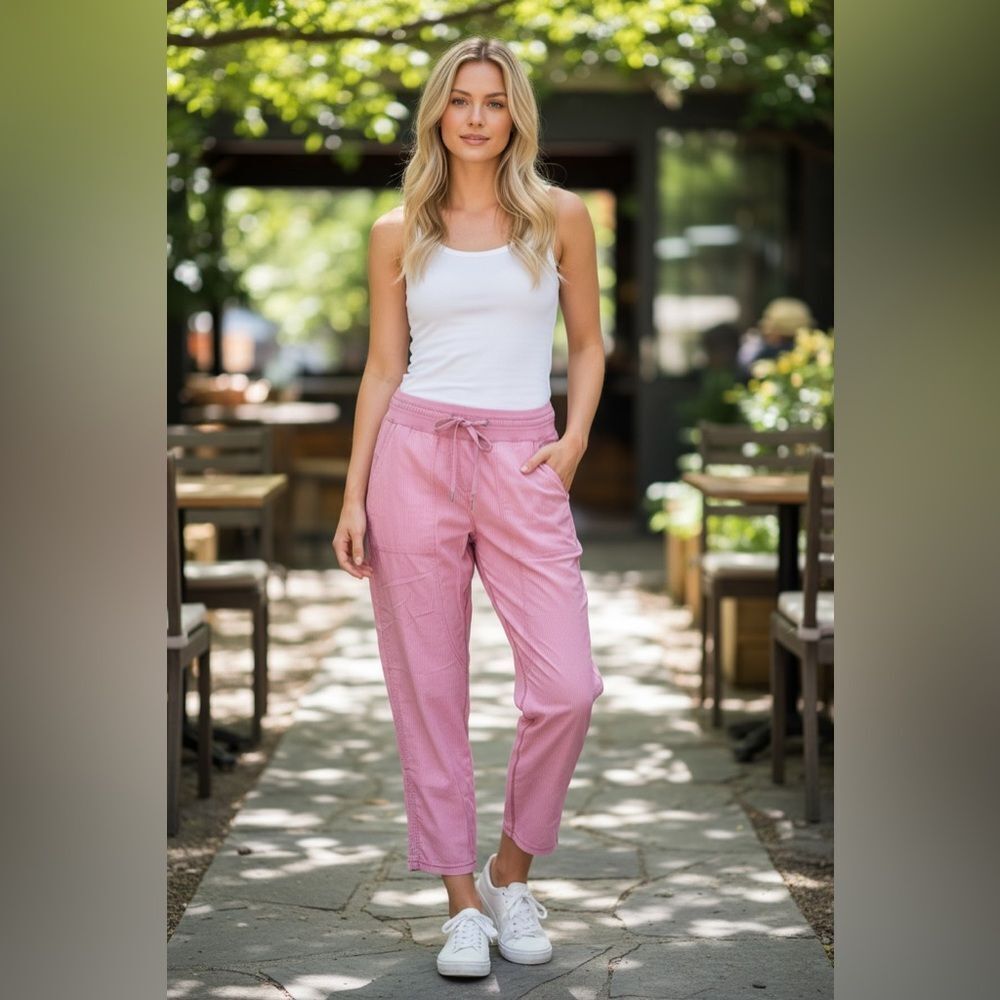 Lululemon Purple Pinstriped Nylon Pants